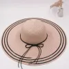 A new summer style of women's straw hat, a Korean version of spring and summer beach outdoor sun protection hat with a large brim and sequin Specification image